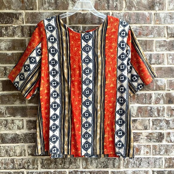 Stylish Vintage My Pieces Womens Short Sleeves Blouse Effortless Casual Fashion - Picture 4 of 14